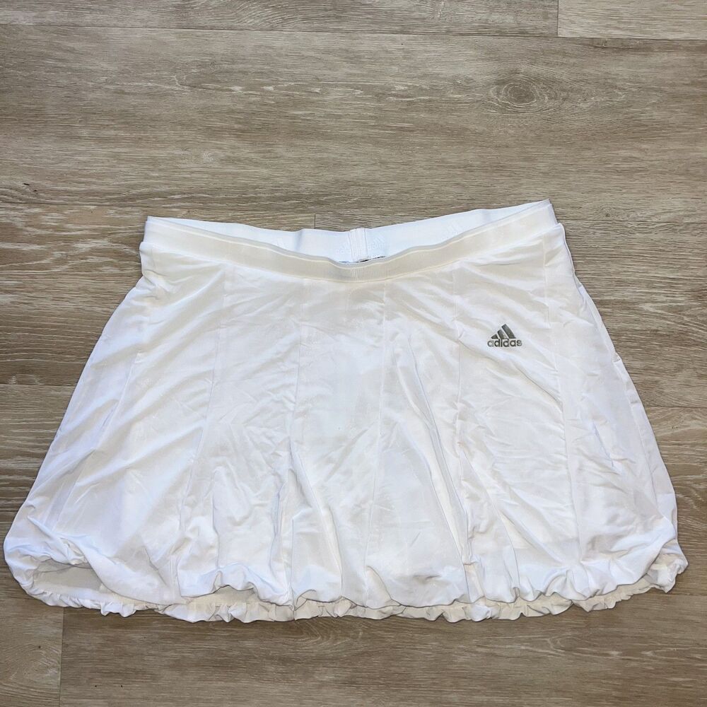 Adidas ClimaLite Women's Tennis Pickleball Skirt White-Size L